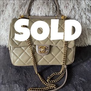 SOLD Chanel Gold Bar Top Handle Medium